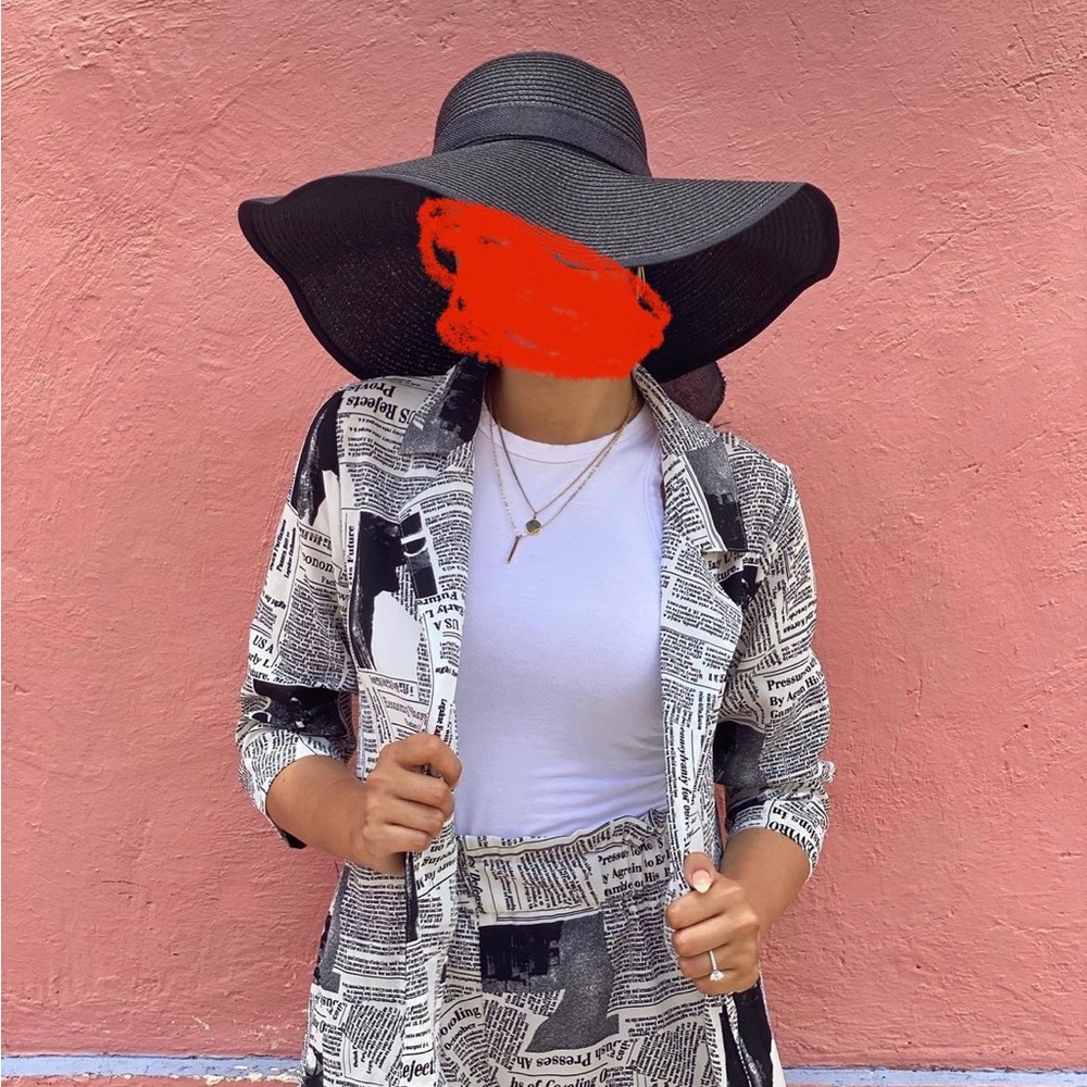 SHEIN size small newspaper suit
